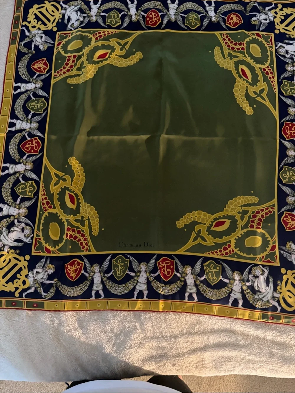 Dior- Vintage EUC- Silk Scarf- Measuring 55x55